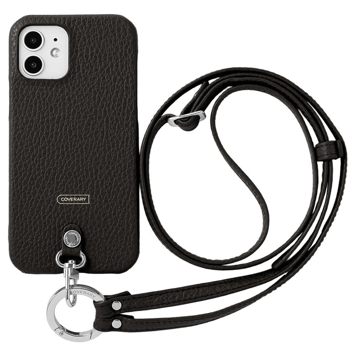 本革 32色 イタリアンシュリンクレザー リングショルダーストラップ(金具調整あり)付き 背面ケース Xperiaシリーズ