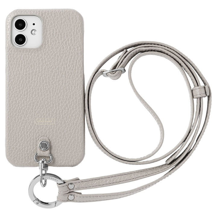 Genuine leather 32 colors Italian shrink leather ring shoulder strap (with metal fitting adjustment) attached back case