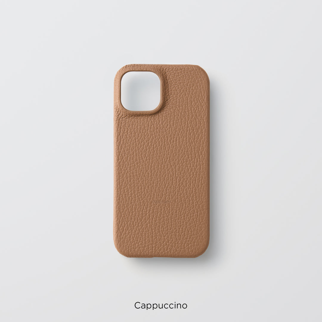 Coque arrière en cuir italien grainé 32 couleurs en cuir véritable