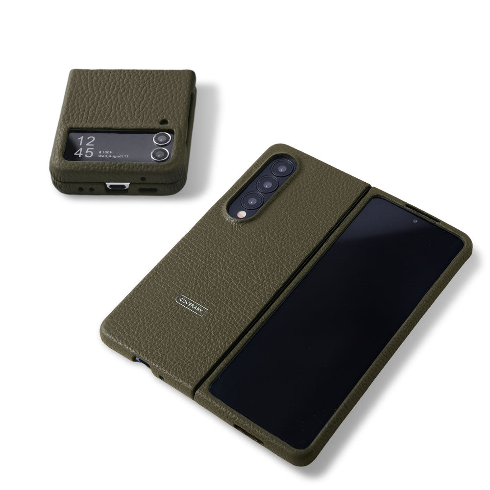 Samsung Galaxy Z Flip/Fold対応 本革 32色 イタリアンシュリンク