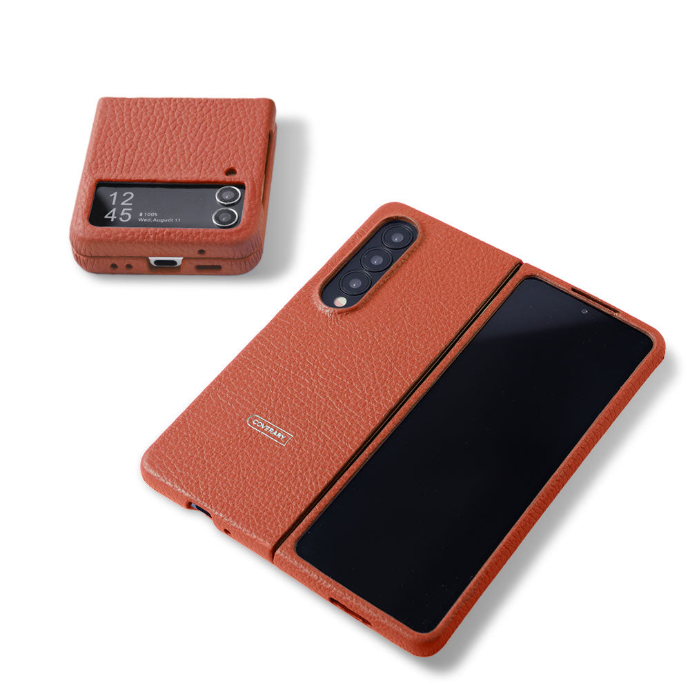 Samsung Galaxy Z Flip/Fold対応 本革 32色 イタリアン