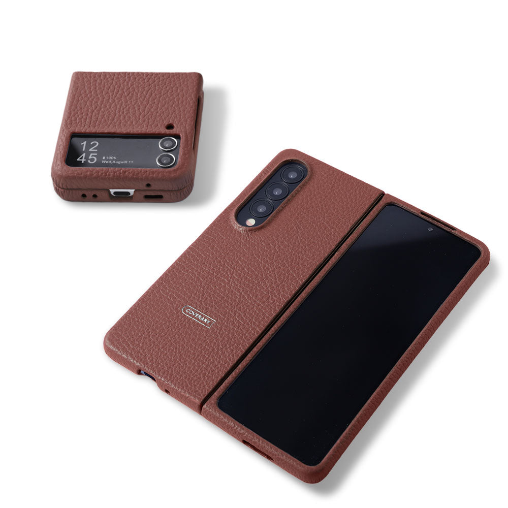 Samsung Galaxy Z Flip/Fold対応 本革 32色 イタリアンシュリンク