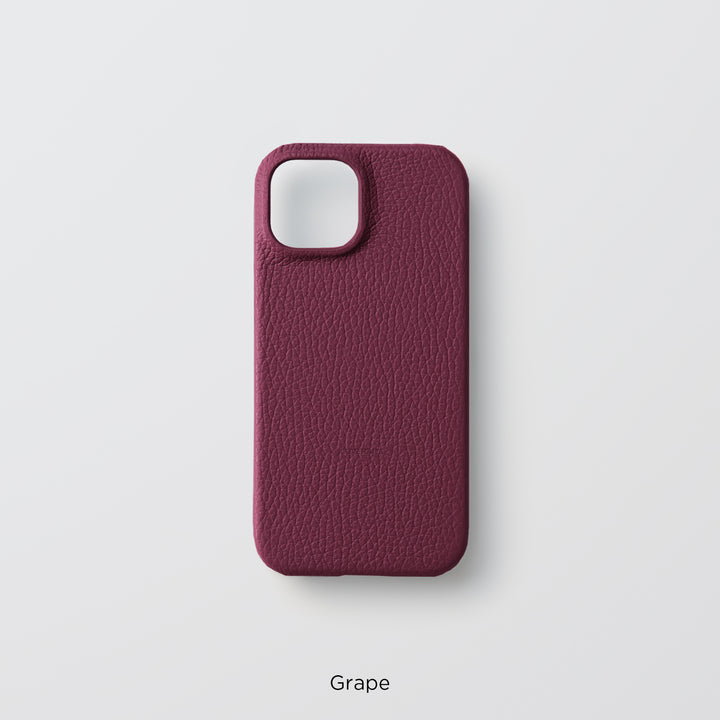 Coque arrière en cuir italien grainé 32 couleurs en cuir véritable