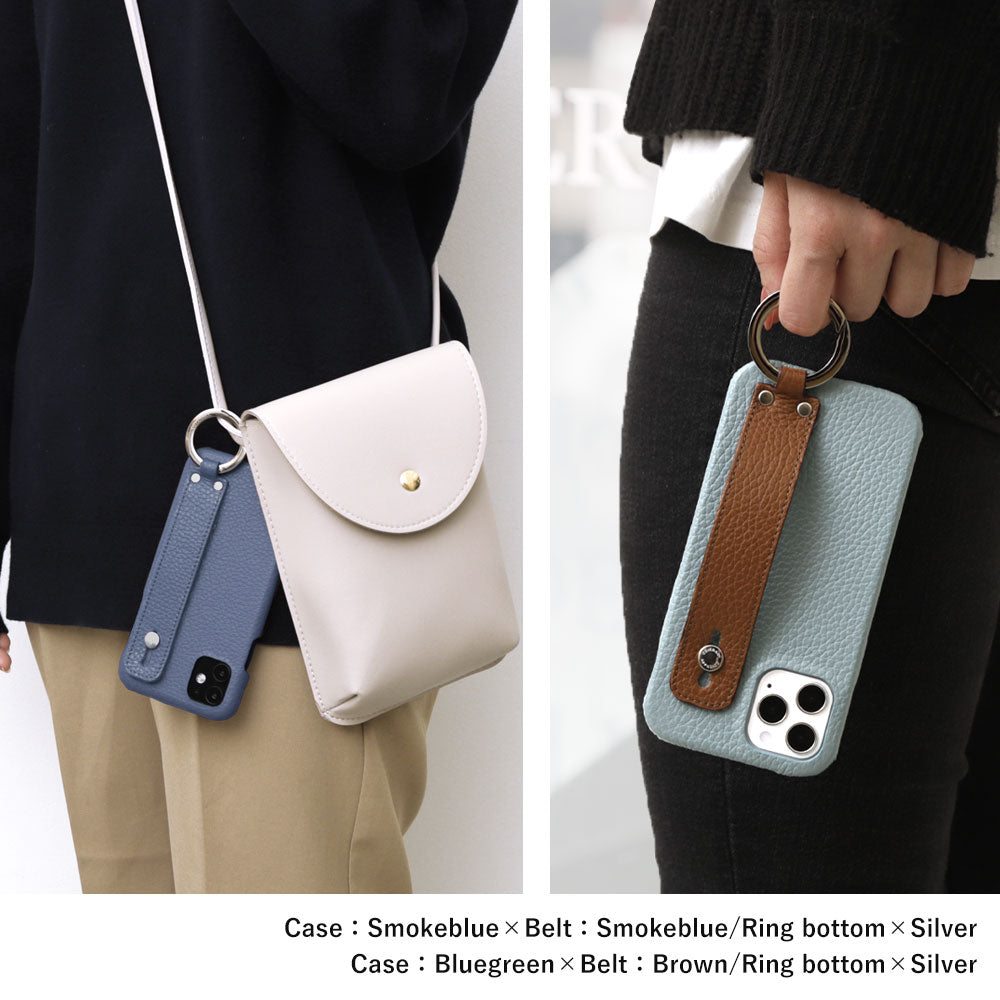 Self-designed hand belt back case genuine leather 32 colors Italian shrink leather