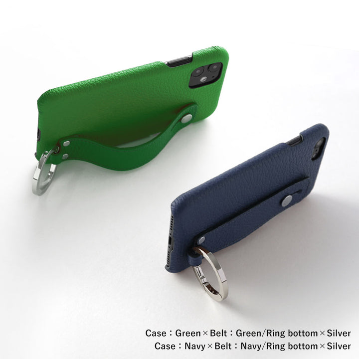 Self-designed hand belt back case genuine leather 32 colors Italian shrink leather