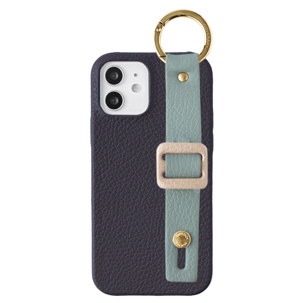 Cuir véritable 32 couleurs cuir italien grainé avec boucle et ceinture à main, coque arrière série Galaxy