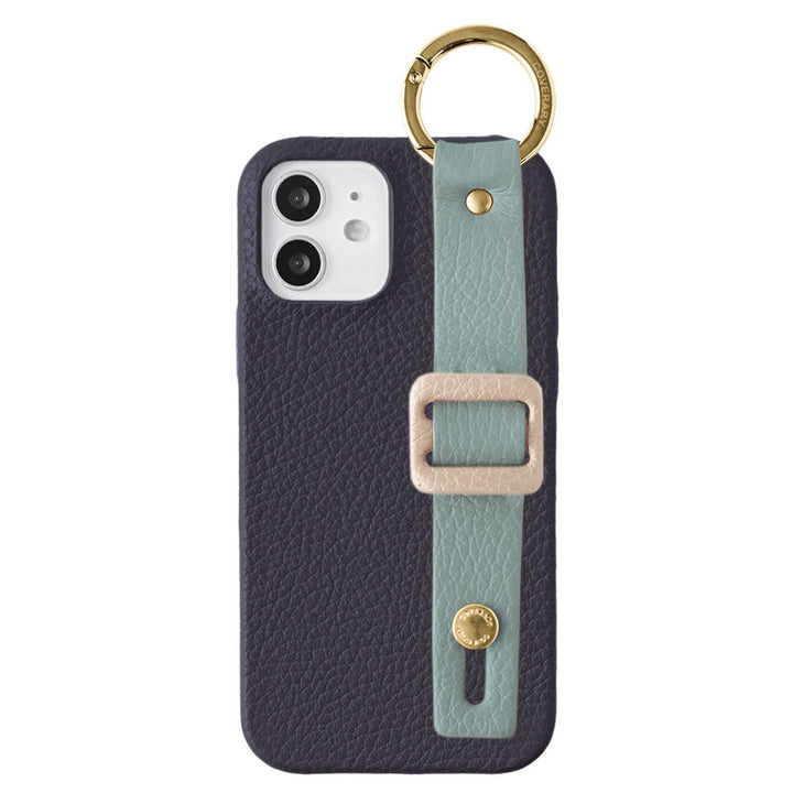 Cuir véritable 32 couleurs cuir italien grainé avec boucle et ceinture à main, coque arrière série Galaxy