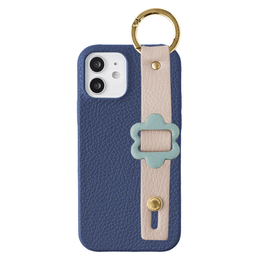 Cuir véritable 32 couleurs cuir italien grainé avec boucle et ceinture à main, coque arrière série Galaxy