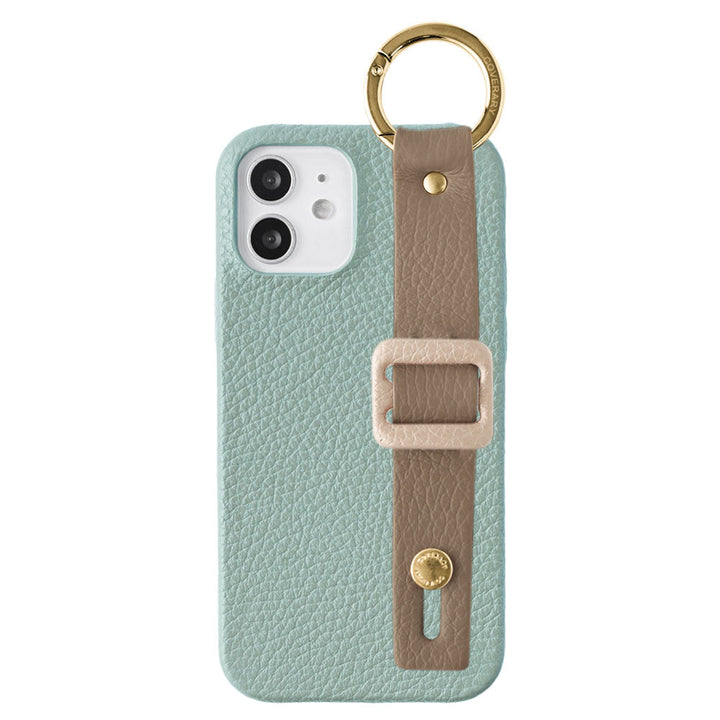 Cuir véritable 32 couleurs cuir italien grainé avec boucle et ceinture à main, coque arrière série Galaxy