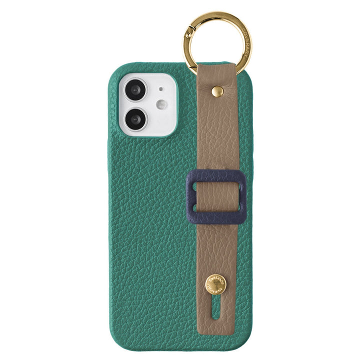 Cuir véritable 32 couleurs cuir italien grainé avec boucle et ceinture à main, coque arrière série Galaxy