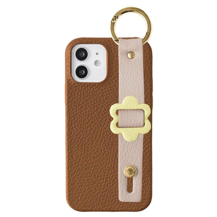 Cuir véritable 32 couleurs cuir italien grainé avec boucle et ceinture à main, coque arrière série Galaxy