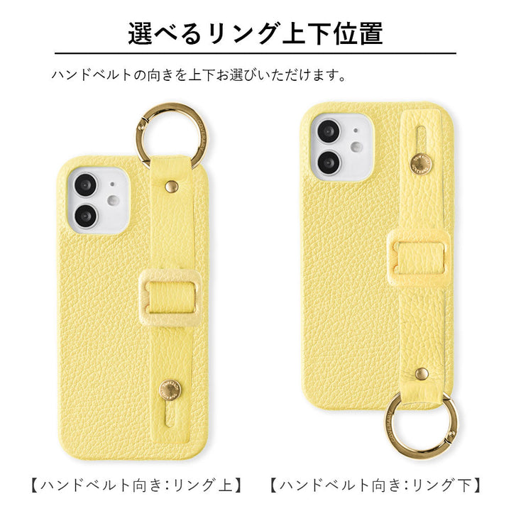 本革 32色 イタリアンシュリンクレザー バックルハンドベルト付き 背面ケース AQUOSシリーズ