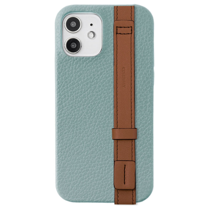 Genuine leather 32 colors Italian shrink leather accent line with hand belt back case Xperia series