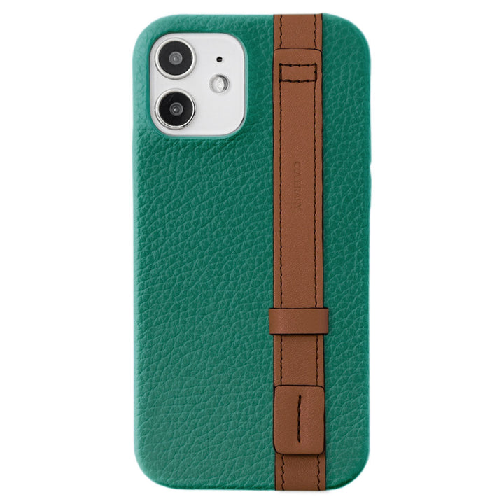 Genuine leather 32 colors Italian shrink leather accent line with hand belt back case Xperia series