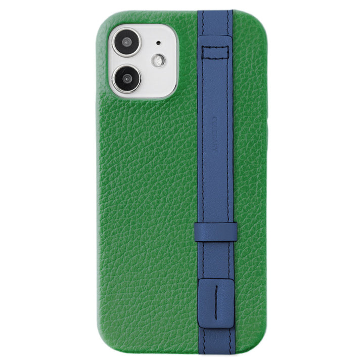 Genuine leather 32 colors Italian shrink leather accent line with hand belt back case Xperia series