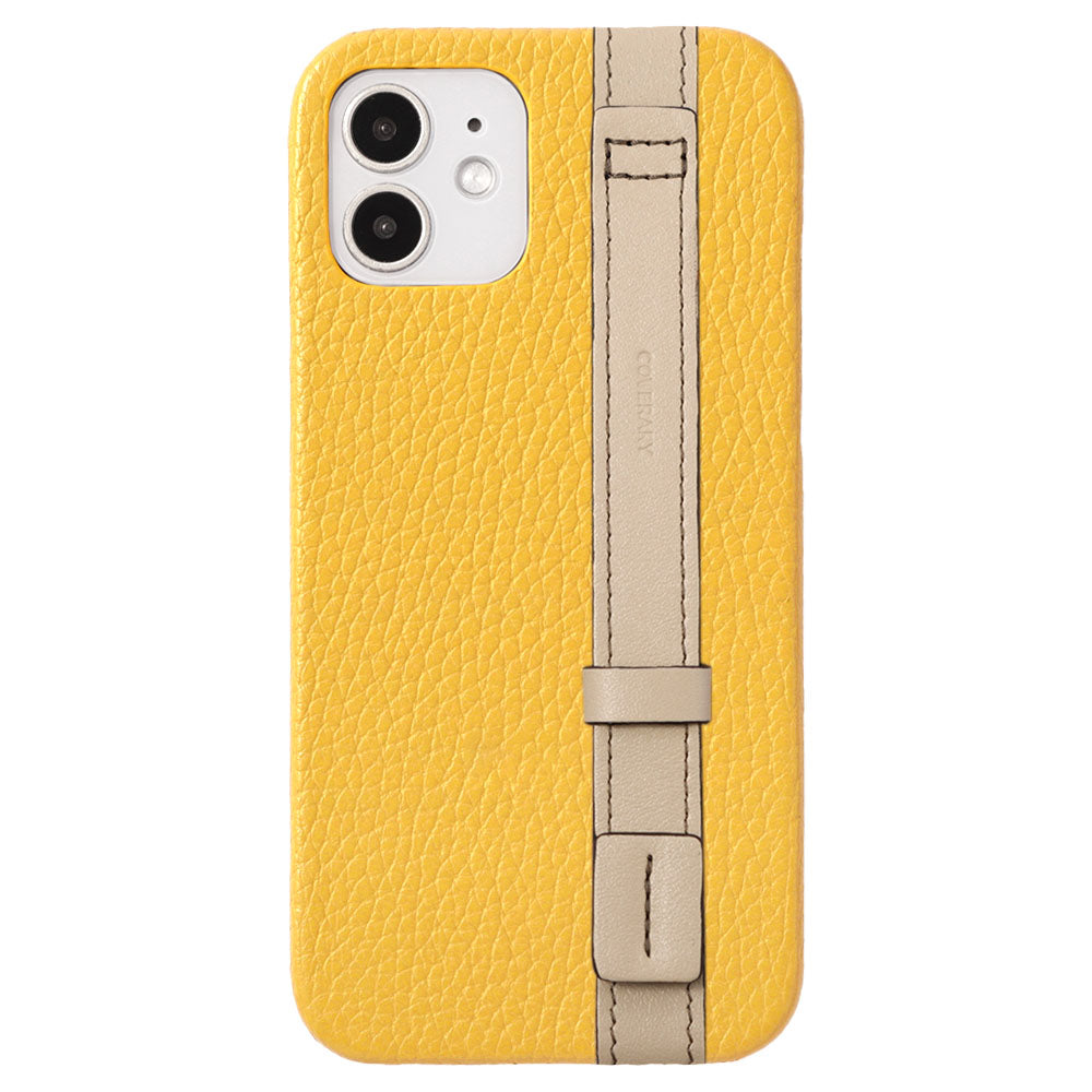 Cuir véritable 32 couleurs cuir italien grainé ligne d'accent avec poignée arrière étui série Xperia