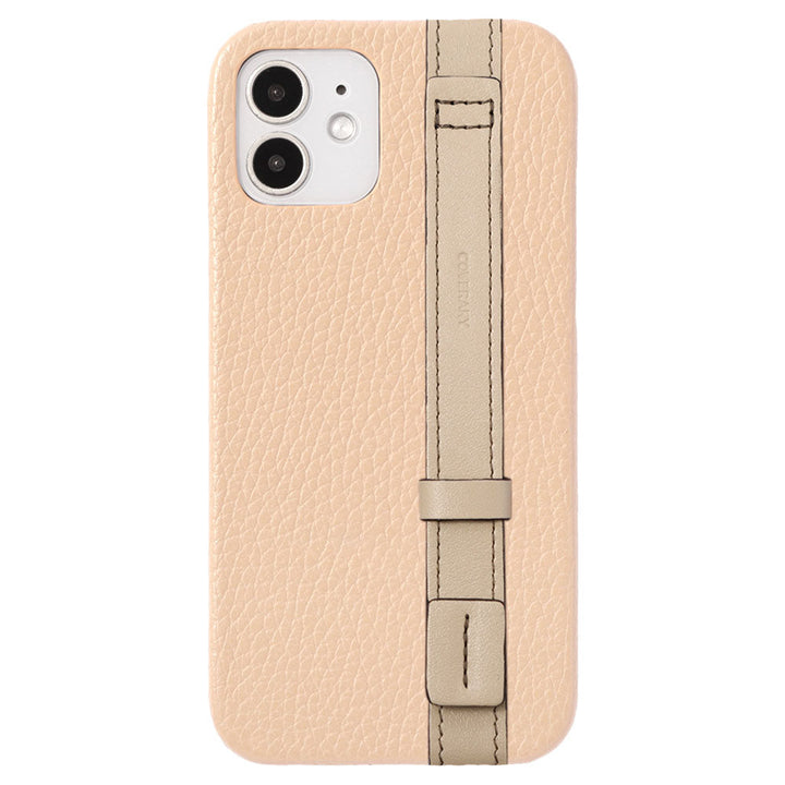 Cuir véritable 32 couleurs cuir italien grainé ligne d'accent avec poignée arrière étui série Xperia