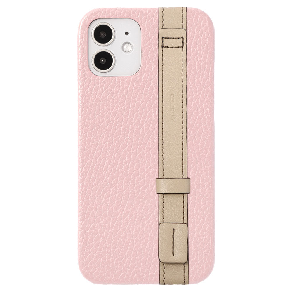 Cuir véritable 32 couleurs cuir italien grainé ligne d'accent avec poignée arrière étui série Xperia