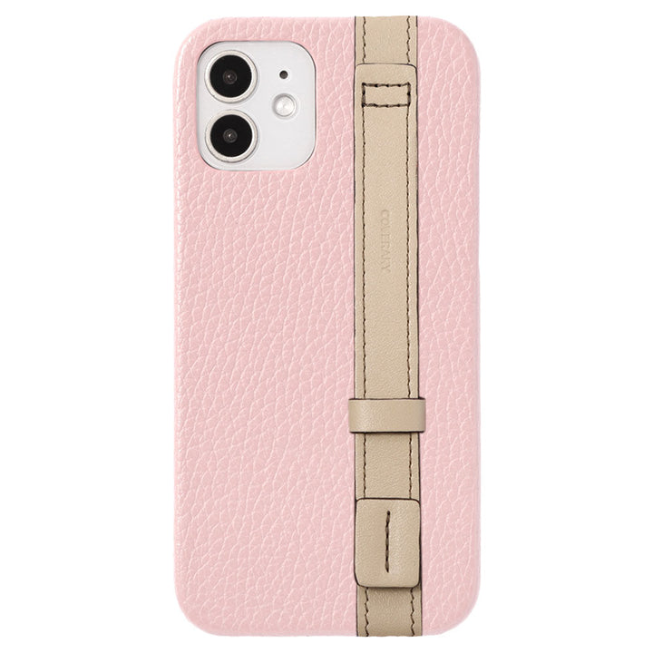 Cuir véritable 32 couleurs cuir italien grainé ligne d'accent avec poignée arrière étui série Xperia