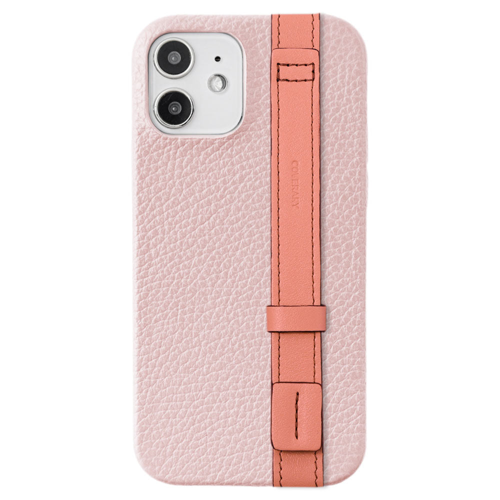 Genuine leather 32 colors Italian shrink leather accent line with hand belt back case Xperia series