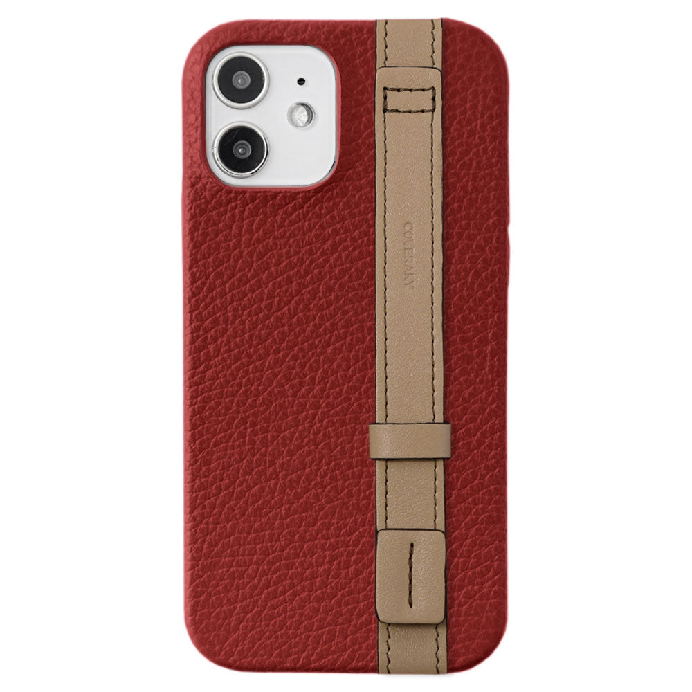 Genuine leather 32 colors Italian shrink leather accent line with hand belt back case Xperia series