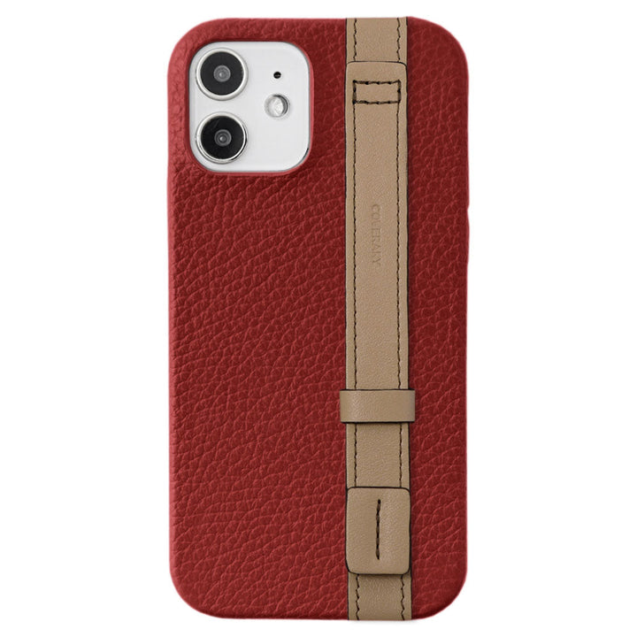 Genuine leather 32 colors Italian shrink leather accent line with hand belt back case Xperia series