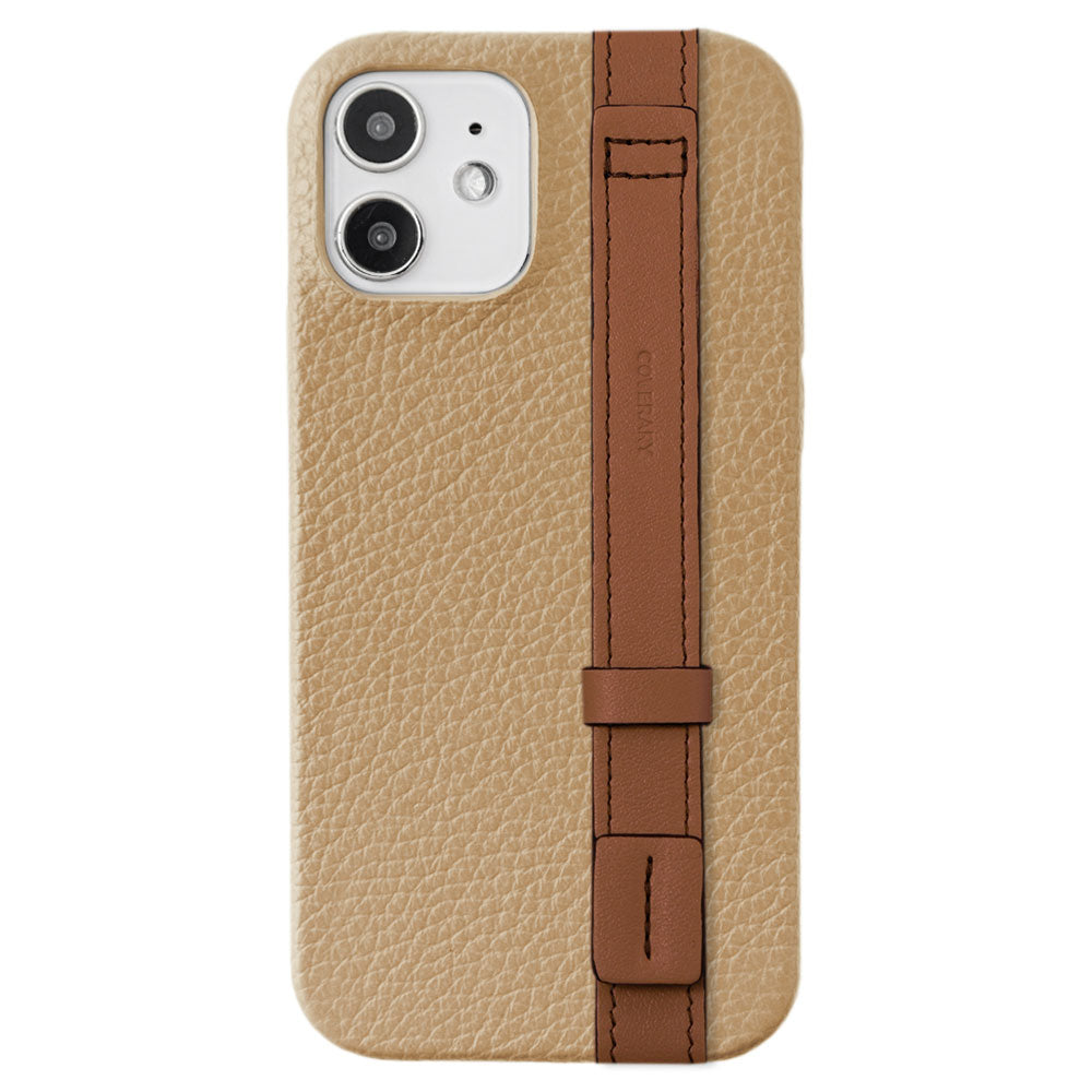 Genuine leather 32 colors Italian shrink leather accent line with hand belt back case Xperia series