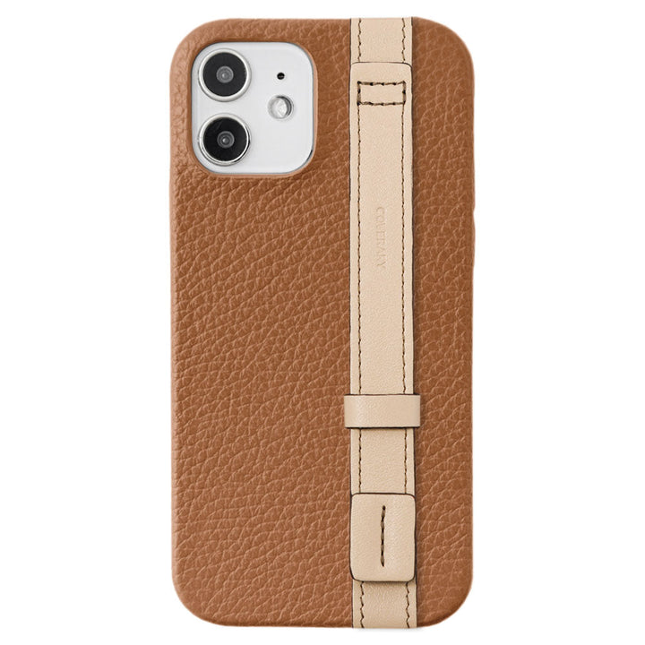 Genuine leather 32 colors Italian shrink leather accent line with hand belt back case Xperia series