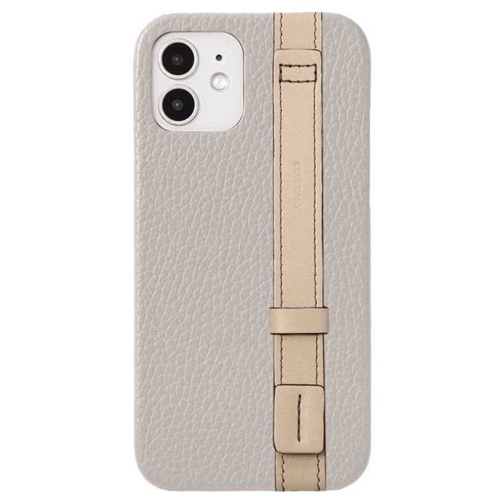 Cuir véritable 32 couleurs cuir italien grainé ligne d'accent avec poignée arrière étui série Xperia