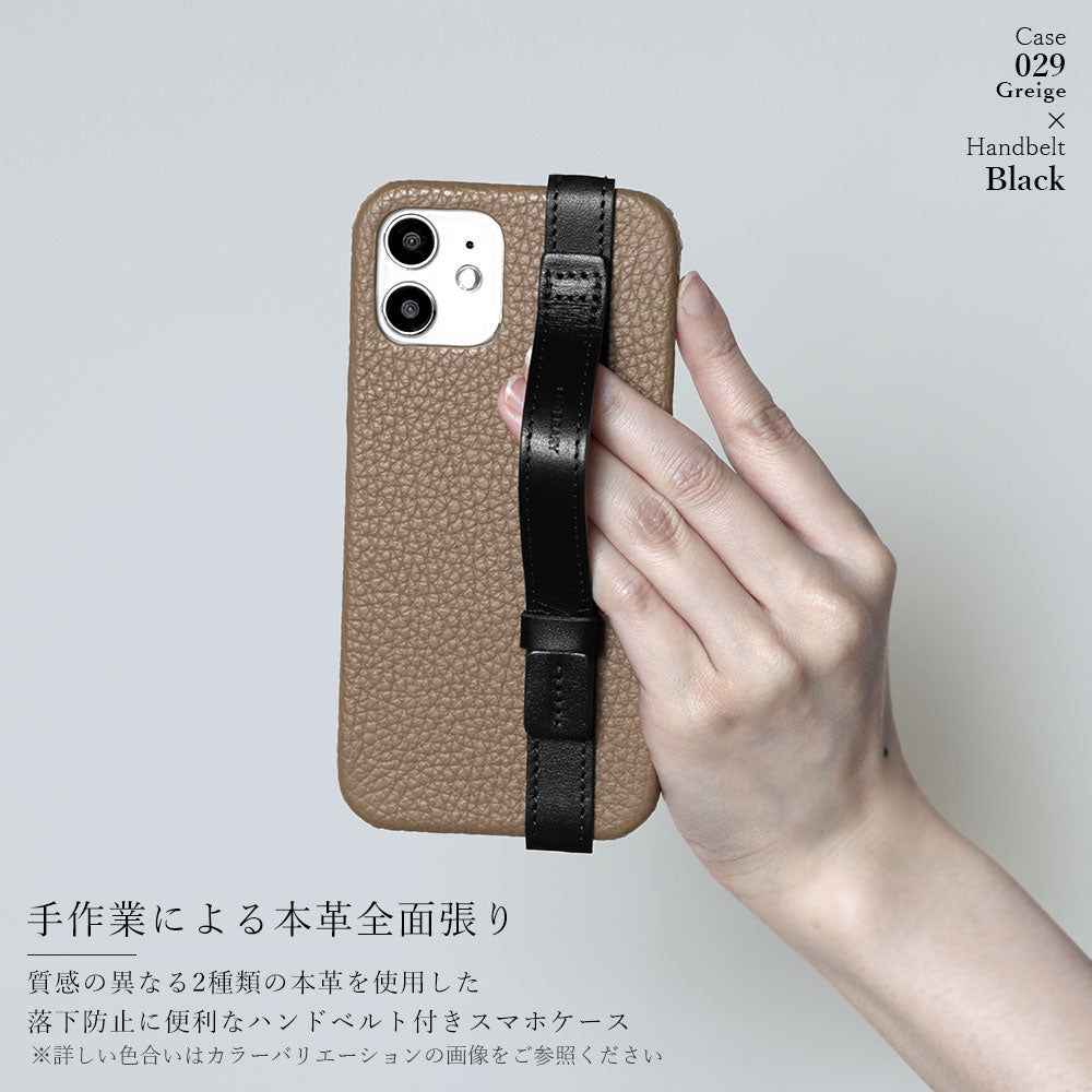 Genuine leather 32 colors Italian shrink leather accent line with hand belt back case for iPhone series