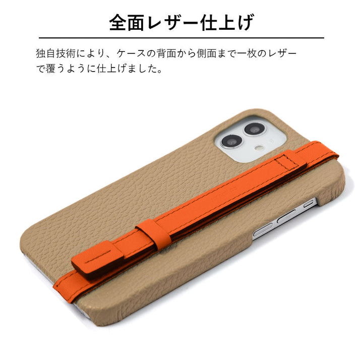 Genuine leather 32 colors Italian shrink leather accent line with hand belt back case Xperia series