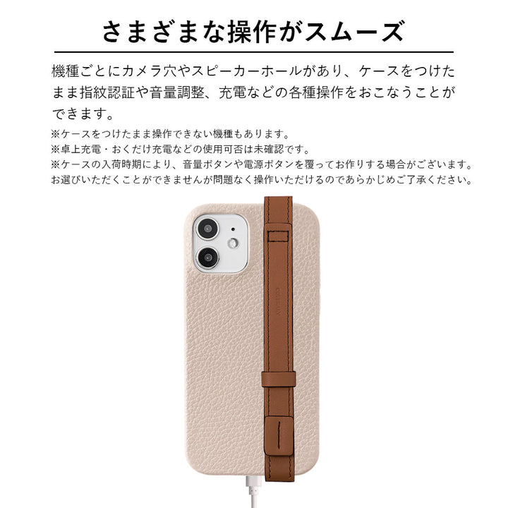 Genuine leather 32 colors Italian shrink leather accent line with hand belt back case Xperia series