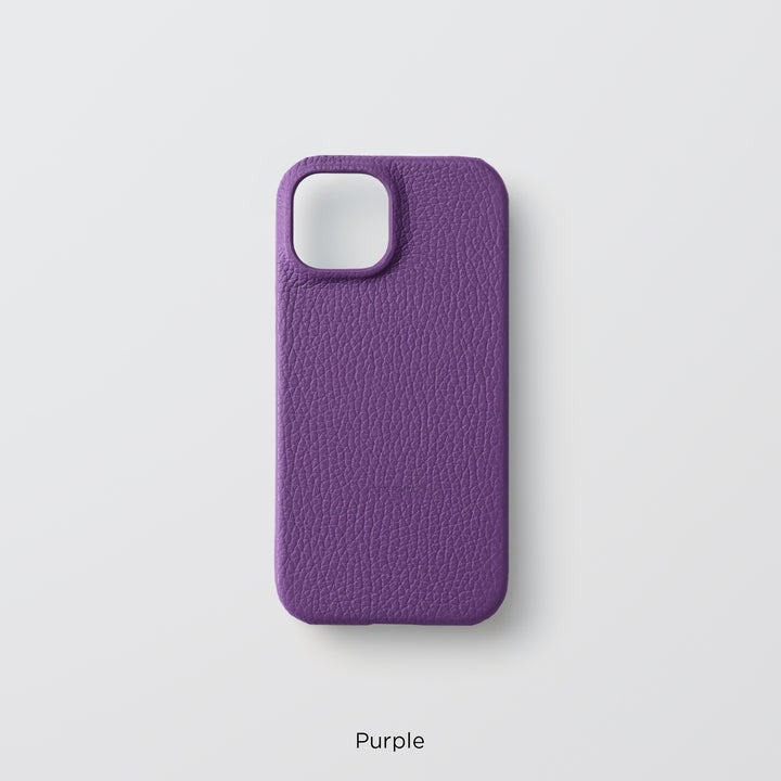 Coque arrière en cuir italien grainé 32 couleurs en cuir véritable