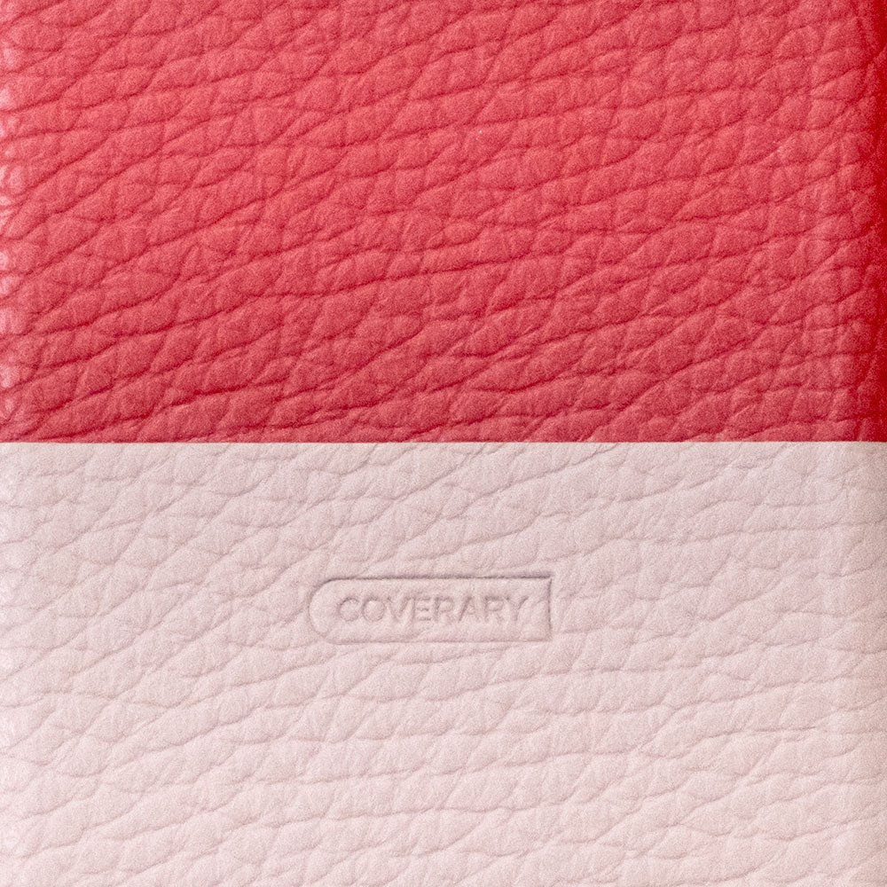 Genuine leather 32 colors Italian shrink leather selectable bicolor one-point ribbon decoration back case Galaxy series