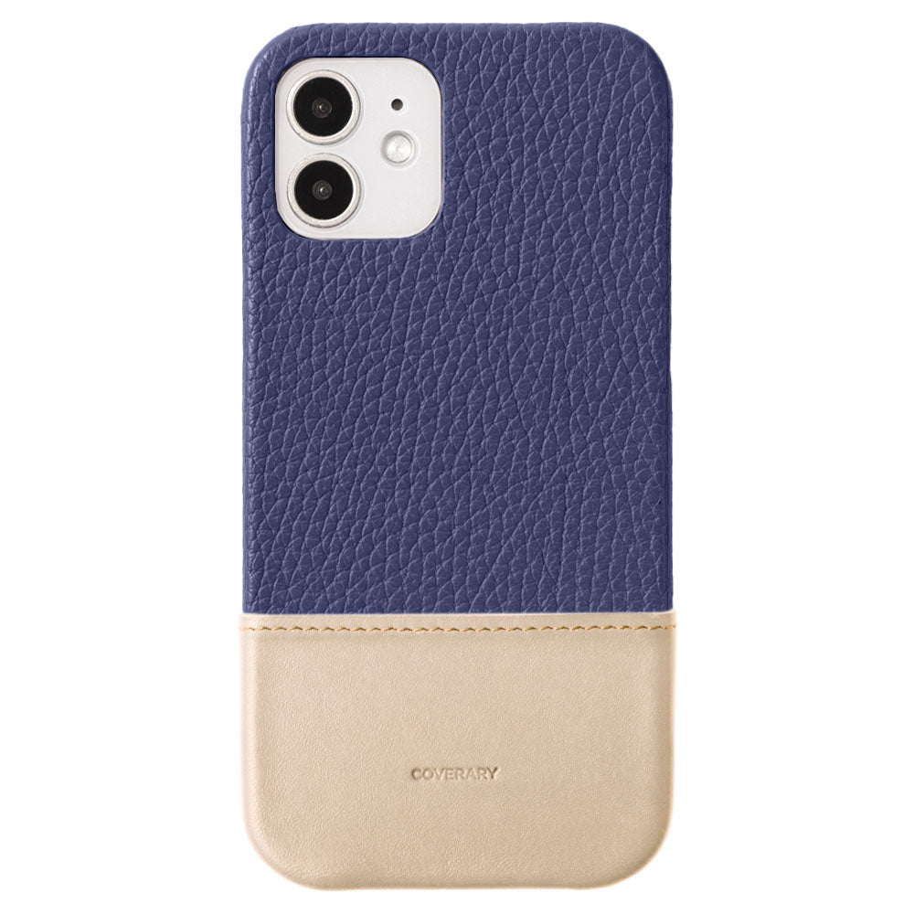 Genuine leather 32 colors Italian shrink leather two-tone different material back case Galaxy series