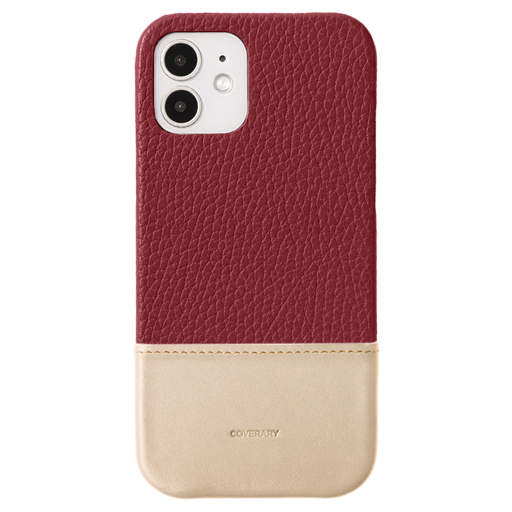 Genuine leather 32 colors Italian shrink leather two-tone different material back case Galaxy series