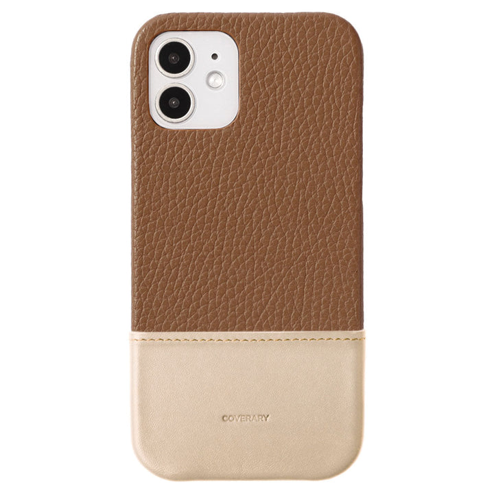 Genuine leather 32 colors Italian shrink leather two-tone different material back case Galaxy series