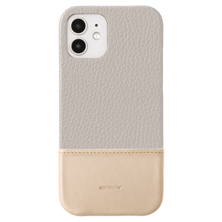 本革 32色 イタリアンシュリンクレザー 異素材バイカラー 背面ケース