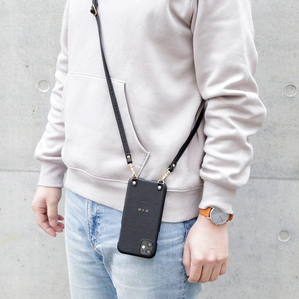 Genuine leather 32 colors Italian shrink leather with shoulder strap back case name engraving (foil stamping) Google Pixel series