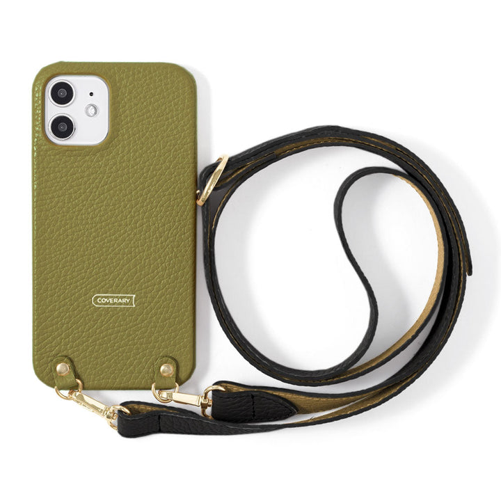 Genuine leather 32 colors Italian shrink leather bicolor wide shoulder strap included back case for Google Pixel series