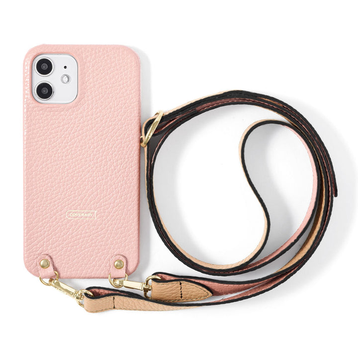 Cuir véritable 32 couleurs cuir italien grainé bicolore avec large sangle d'épaule étui arrière série Xperia