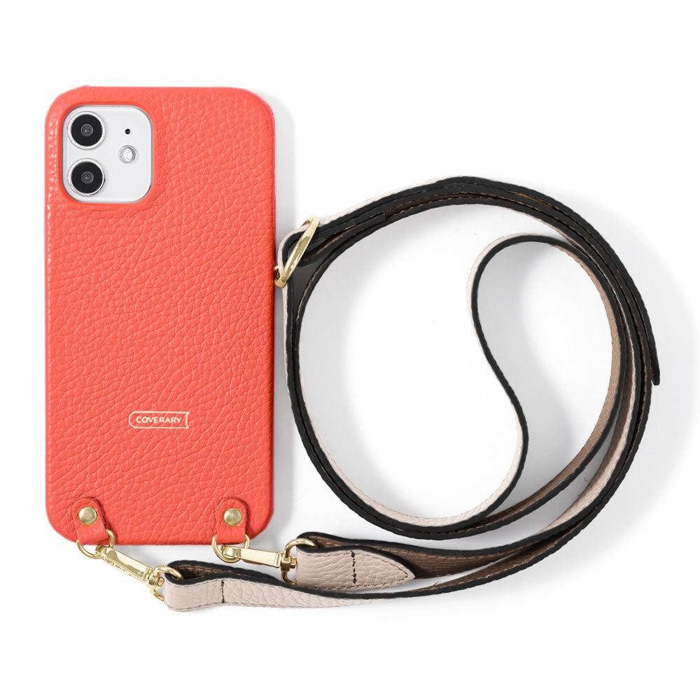 Genuine leather 32 colors Italian shrink leather bicolor wide shoulder strap included back case for Google Pixel series