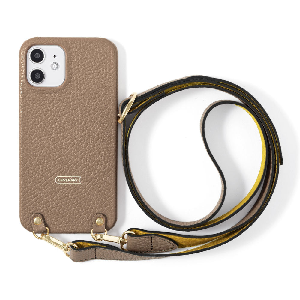 Genuine leather 32 colors Italian shrink leather bicolor wide shoulder strap included back case for Google Pixel series