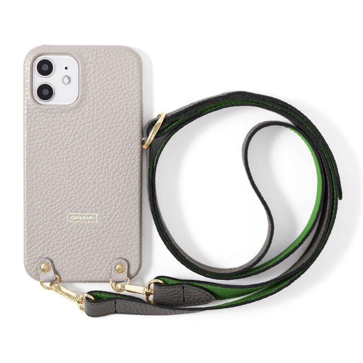 Genuine leather 32 colors Italian shrink leather bicolor wide shoulder strap included back case for Google Pixel series