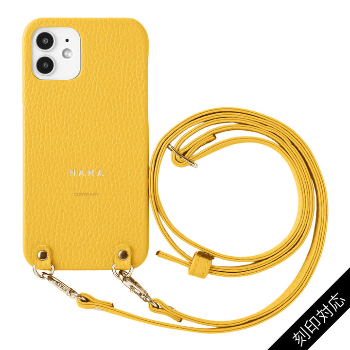 Cuir véritable 32 couleurs cuir italien grainé avec bandoulière étui arrière gravure personnalisée (impression à chaud) série iPhone