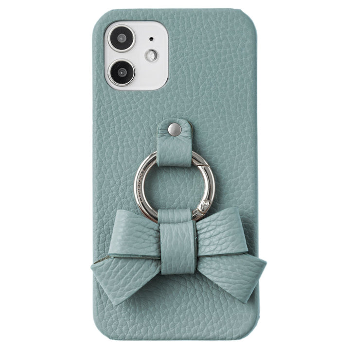 本革 32色 イタリアンシュリンクレザー リボンスマホリング付き 背面ケース Galaxyシリーズ