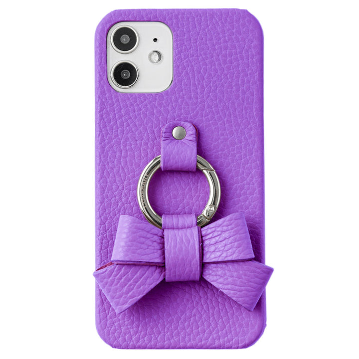 本革 32色 イタリアンシュリンクレザー リボンスマホリング付き 背面ケース Galaxyシリーズ