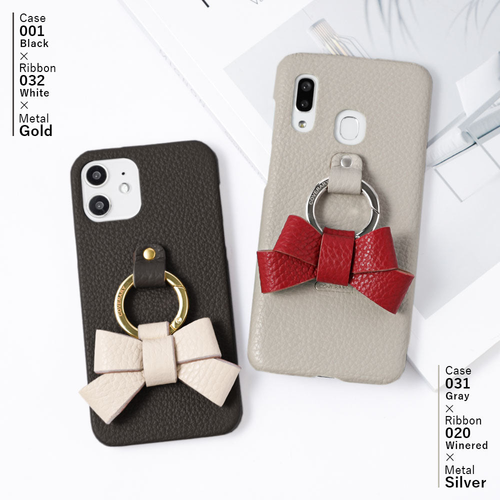 本革 32色 イタリアンシュリンクレザー リボンスマホリング付き 背面ケース Google Pixelシリーズ