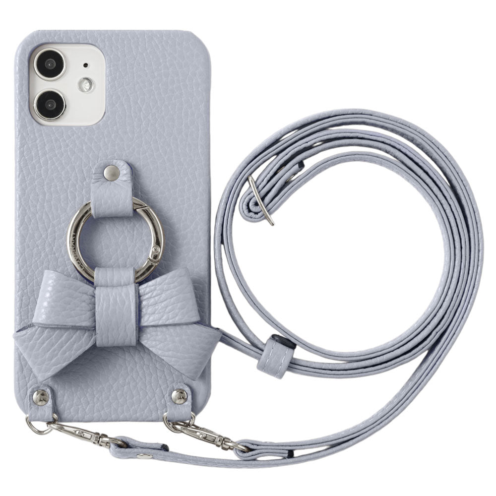 Genuine leather 32 colors Italian shrink leather ribbon smartphone ring & shoulder strap included back case Xperia series