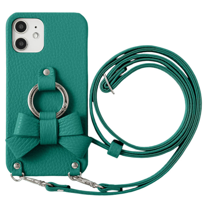 Genuine leather 32 colors Italian shrink leather ribbon smartphone ring & shoulder strap included back case Xperia series